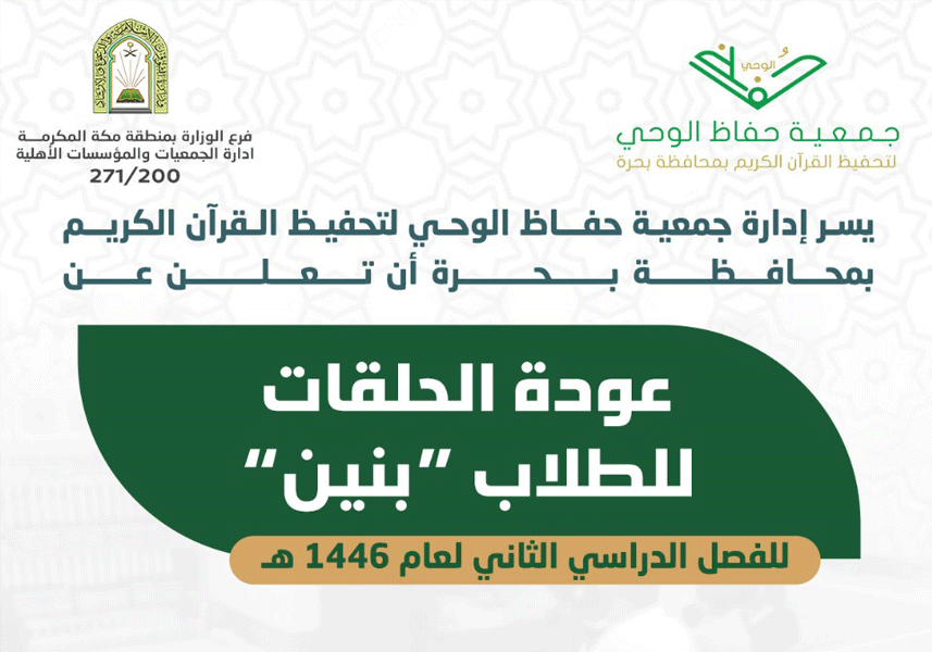 عودة الحلقات للطلاب | بنين